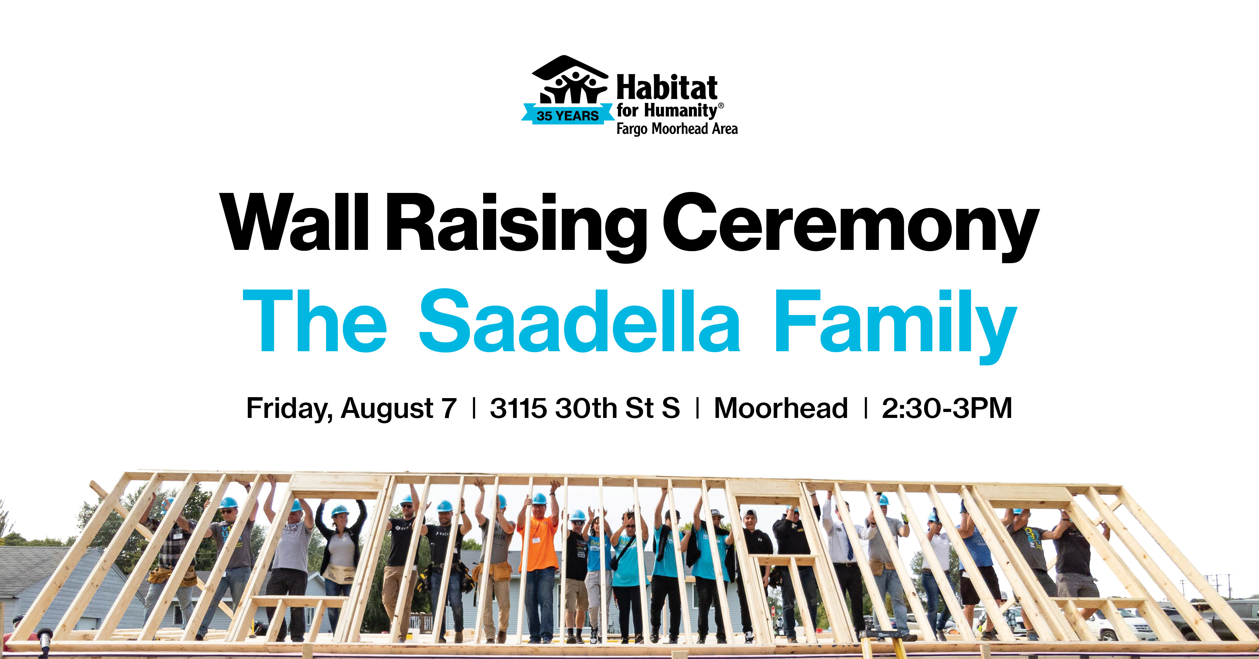 Link to the Facebook event for the Saadella Family's First Nail Ceremony held at 2:30PM on Friday, August 7.